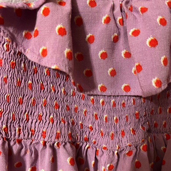 Ava and Viv Midi Dress Rayon Colorful Size X Mauve Pink with Reddish Orange - Picture 4 of 5